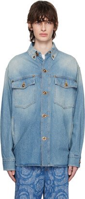 Blue Medusa Denim Shirt