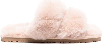 Open-Toe Shearling Slides