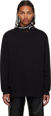 Black Triple Collar Long Sleeve T-Shirt