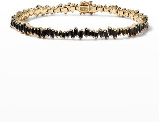 18k Yellow Gold Firework Sapphire Tennis Bracelet