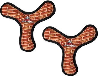 Tuffy Mega Boomerang Brick, 2-Pack Dog Toys - Rust, Copper