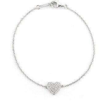 14K 0.19 Ct. Tw. Diamond Heart Bracelet