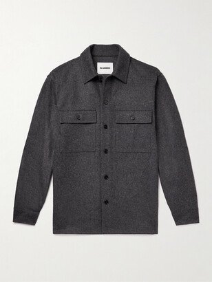 Virgin Wool-Flannel Overshirt