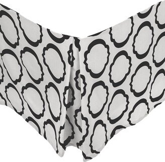 Modern Geometric Cotton 15-inch Drop Bed Skirt