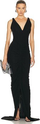 Ruched Gown in Black