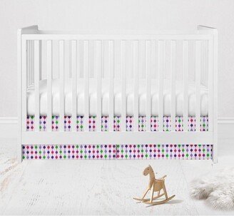 Botanical Purple pearl Crib or Toddler Bed Skirt