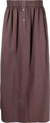 Chloe Nardin Herringbone Cotton Maxi Skirt