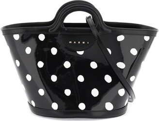 Polka Dot Printed Top Handle Bag