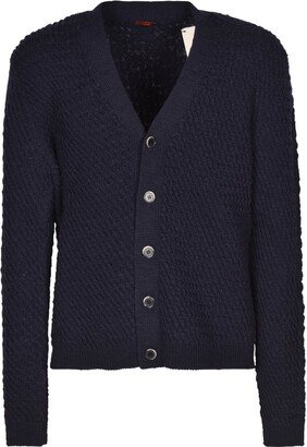 V-Neck Knitted Cardigan-BE