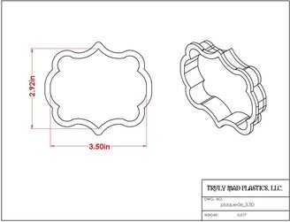 Fast Shipping Plaque 06 Cookie Cutter, Cutter