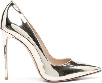 Eva 110mm metallic leather pumps