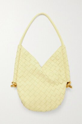 Solstice Small Intrecciato Leather Shoulder Bag - Cream