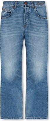 Straight-Leg Cropped Jeans-AA