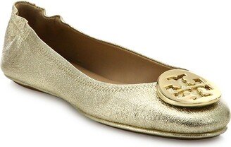 Minnie Travel Metallic Leather Ballet Flats