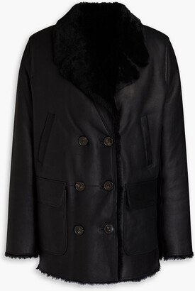 Double-breasted shearling coat-AB