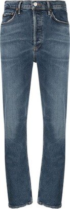 High-Waisted Slim-Fit Jeans-AE