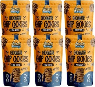 Baked Cravings Chocolate Chip Mini Crisp Cookie Bag 6-Pack (Nut-Free)