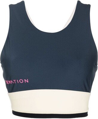 Logo-Print Detail Sports Bra