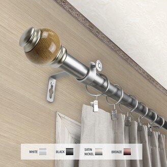 InStyleDesign Onyx 1 inch Diameter Adjustable Curtain Rod