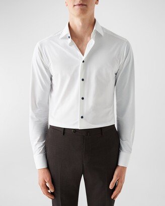 Men's Contemporary Fit Cotton Twill Dress Shirt