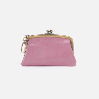 Cheer Frame Pouch in Polished Leather - Lilac Rose