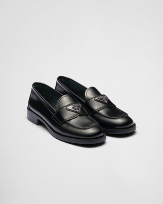 Unlined Brushed Leather Loafers