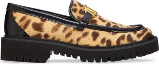 Vlogo Signature Pony-Effect Calfskin Loafers