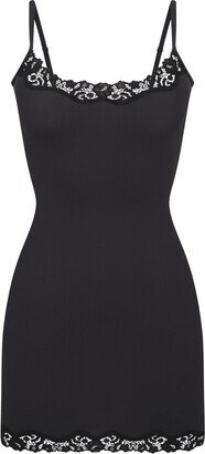 Fits Everybody Corded Lace Slip Dress | Onyx