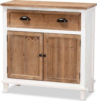 Glynn Wood 2 Door Storage Cabinet White/Brown