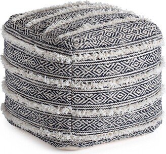 Ouray Pouf Blue/Ivory