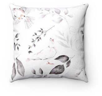 White Dove Whimsical Pillow Cover, Once Upon A Time Covers, Fairytale Decor, Summer Spring Princess