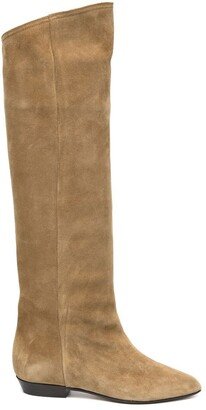 Skarlet knee-length suede boots