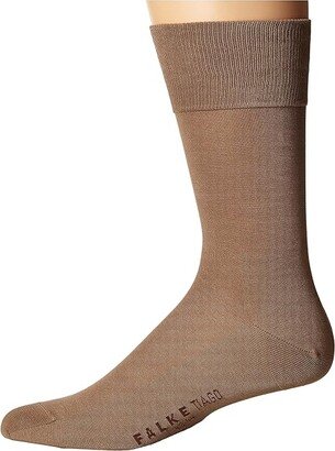 Mercerized Cotton Tiago Crew Socks (Camel) Men's Low Cut Socks Shoes