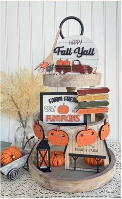 Fall Tier Tray Decor, Signs, Pumpkin Tray, Autumn