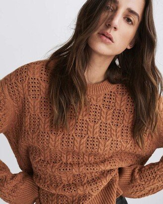 Divya Wool Cable Crew Oversized Fit