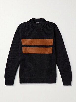 Striped Ribbed Cashmere Sweater