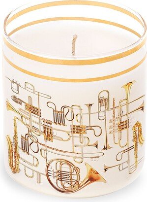 Trumpets porcelain candle