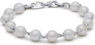 MAOR Pearl-Detail Sterling-Silver Bracelet