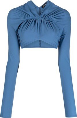 Ruched Cropped Top-AC