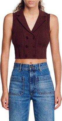 Solune Notch Lapel Crop Top