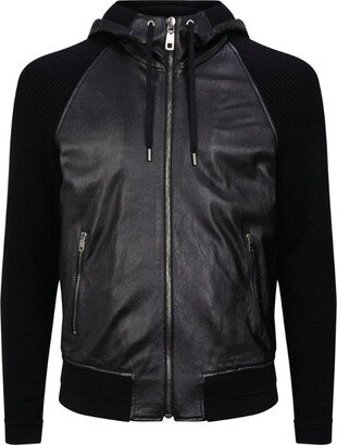 Leather Bomber Jacket-AZ