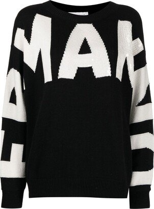 Intarsia-Logo Jumper