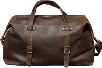 Touri Large Leather Holdall - Vintage Brown