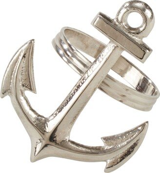 Saro Lifestyle Anchor Design Napkin Ring, Set of 4