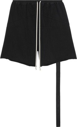 Strap-Embellished Drawstring Shorts