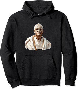 Cicero Philosophy Art Style Designs Cicero Low Poly Art Pullover Hoodie