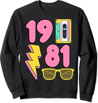 VINTAGE VIBES BORN IN 1981 Born In 1981 Retro 80s Baby I Love The 80s Vibes Vintage Sweatshirt