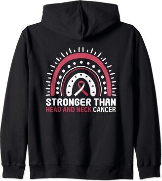 Head and Neck Tumors Patient For Men And Women Head Neck Tumors Awareness Stronger Than Cancer Zip Hoodie