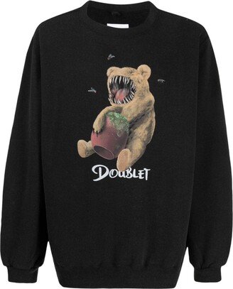 Bear-Print Cotton Sweatshirt