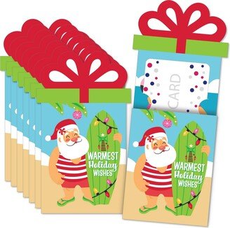 Big Dot Of Happiness Tropical Christmas Beach Santa Holiday Money & Nifty Gifty Card Holders 8 Ct